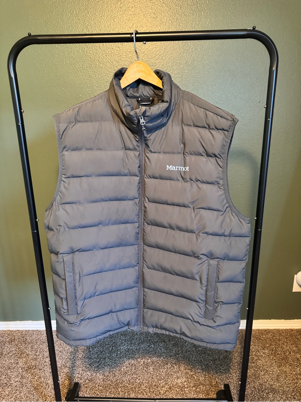 Marmot Men's Gray Quilted Insulated Vest